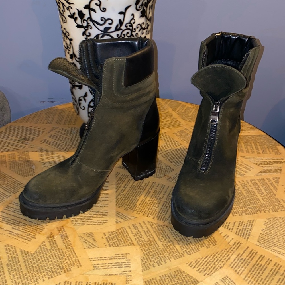 ❤️‍🔥 Emanuel Crastos made in Italy Army green moto boot Euro sz39